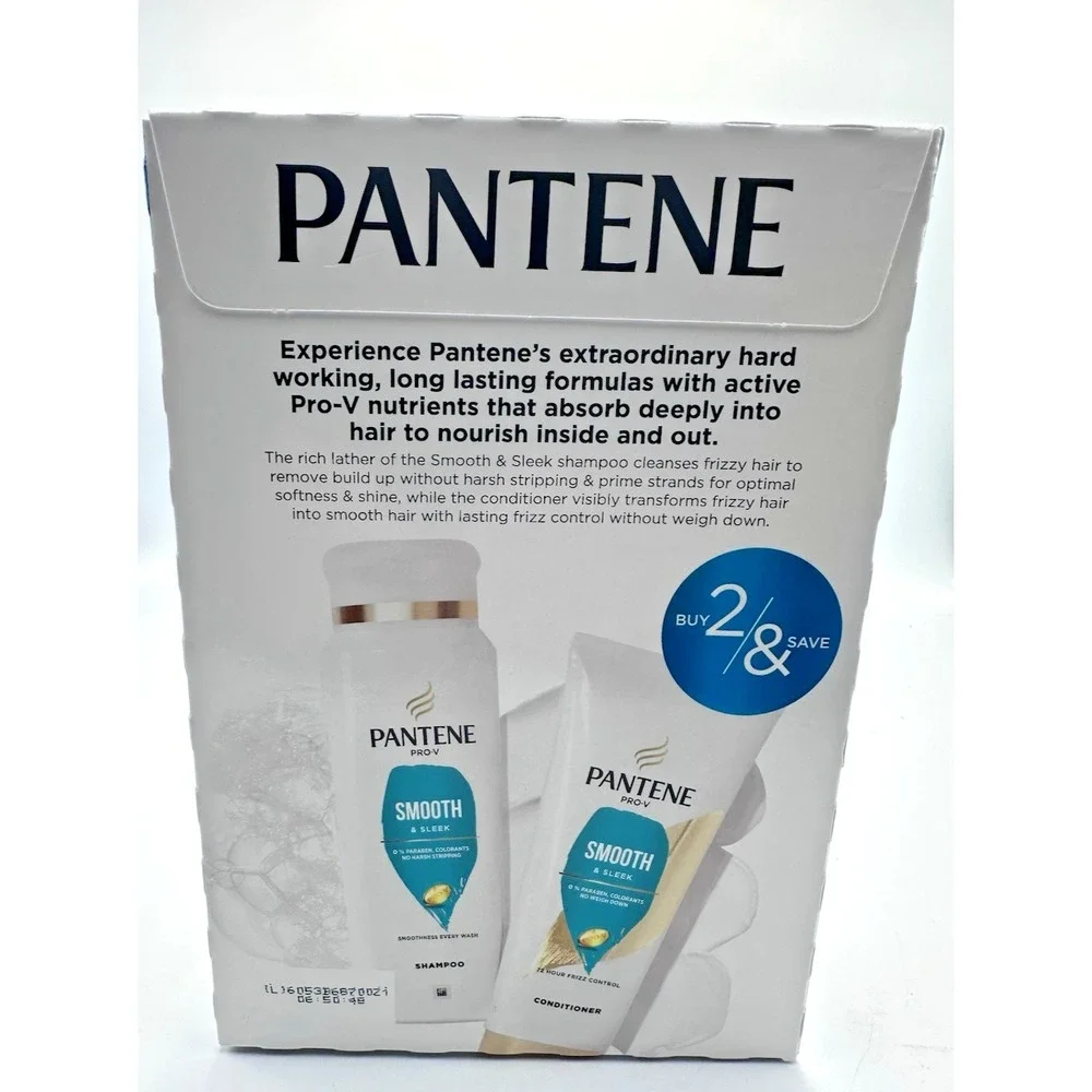 Pantene shampoo 10.4 oz & conditioner 9.0 oz  smooth & sleek